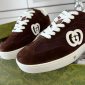 Replica GUCCI couple double G Leather finish casual shoes