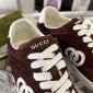 Replica GUCCI couple double G Leather finish casual shoes