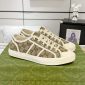 Replica Guccl vintage webbing couple canvas shoes to make old sneakers