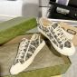 Replica Guccl vintage webbing couple canvas shoes to make old sneakers