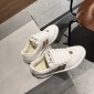 Replica GUCCI double G button Screener distressed sneakers