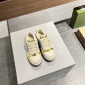 Replica GUCCI double G button Screener distressed sneakers