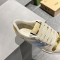 Replica GUCCI double G button Screener distressed sneakers