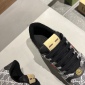 Replica GUCCI double G button Screener distressed sneakers