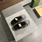 Replica GUCCI double G button Screener distressed sneakers