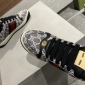 Replica GUCCI double G button Screener distressed sneakers