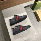 Replica GUCCI double G button Screener distressed sneakers