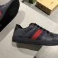 Replica GUCCI double G button Screener distressed sneakers