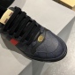 Replica GUCCI double G button Screener distressed sneakers