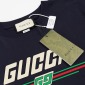 Replica GUCCI double G logo printed short sleeve Tshirt