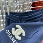 Replica CHANEL Embroidered logo drawstring shorts