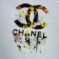 Replica Chanel 24ss Fireworks Splash graffiti letter-print short-sleeved T-shirt