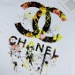 Replica Chanel 24ss Fireworks Splash graffiti letter-print short-sleeved T-shirt