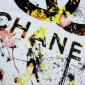 Replica Chanel 24ss Fireworks Splash graffiti letter-print short-sleeved T-shirt