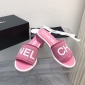 Replica CHANEL High-heeled macaron slippers