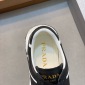 Replica Prada logo Cowhide sneakers