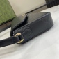 Replica GUCCI super mini shoulder bag in black leather