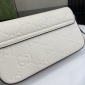 Replica GUCCI super mini shoulder bag in white leather