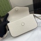 Replica GUCCI super mini shoulder bag in white leather