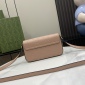 Replica GUCCI super mini shoulder bag in rose beige leather