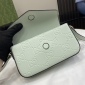 Replica GUCCI super mini shoulder bag in green leather