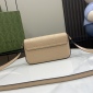 Replica GUCCI super mini shoulder bag in rose beige leather