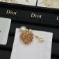 Replica DIOR Pearl heart stud earrings