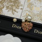 Replica DIOR Pearl heart stud earrings