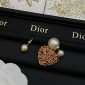 Replica DIOR Pearl heart stud earrings