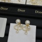 Replica DIOR logo pearl stud earrings