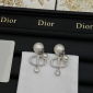 Replica DIOR logo pearl stud earrings