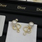 Replica DIOR logo pearl stud earrings