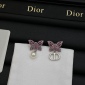 Replica DIOR Butterfly pearl stud earrings