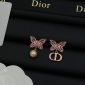 Replica DIOR Butterfly pearl stud earrings