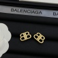 Replica Balenciaga Monaco BB Stud Earrings in Metallic | Lyst