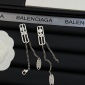 Replica Balenciaga Brass Chain Clasp Earrings in White | Lyst