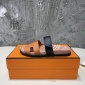 Replica Hermes second uncle mop printed water table series Velcro sandals