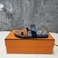 Replica Hermes second uncle mop printed water table series Velcro sandals