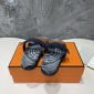 Replica Hermes second uncle mop printed water table series Velcro sandals