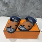 Replica Hermes second uncle mop printed water table series Velcro sandals