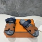 Replica Hermes second uncle mop printed water table series Velcro sandals