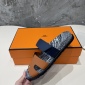 Replica Hermes second uncle mop printed water table series Velcro sandals