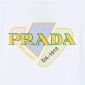 Replica Prada color matching LOGO letter short sleeve