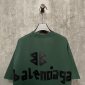 Replica Balenciaga 24ss black tape printed short-sleeved T-shirt