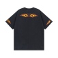 Replica Balenciaga Flame print wash to make old short-sleeved T-shirt