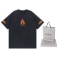 Replica Balenciaga Flame print wash to make old short-sleeved T-shirt