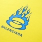 Replica Balenciaga Flame print wash to make old short-sleeved T-shirt