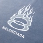 Replica Balenciaga Flame print wash to make old short-sleeved T-shirt