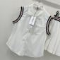 Replica Thom Browne Womens Summer New Sleeveless Vest High-waisted Pleated Skirt Set