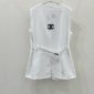 Replica CHANEL White linen waistcoat